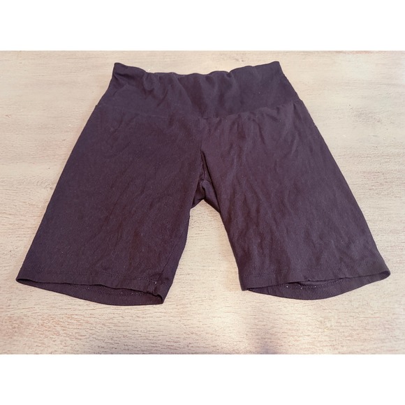 eye candy Pants - Eye Candy Womens Ribbed Biker Shorts Black High Waisted Active Plus Size 1X